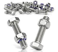 mawmuaw 15 Pezzi Viti a Testa Esagonale M6x30 mm con Dadi Autobloccanti