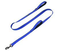 Max and Neo™ Guinzaglio riflettente per cani con doppia maniglia - Doniamo un guinzaglio a un cane di salvataggio per ogni guinzaglio venduto (blu)
