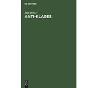 Max Bense Anti-Klages (Copertina rigida)