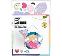 Max Bringmann Folia 94201-Set Underwater Dreams, Circa 10 x 23 x 33 cm-Materiale per Lanterna, può Essere Disegnata Come Una Sirena o Un Pesce Palla, Colore Blu Metallico, Medio, 94201