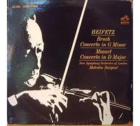 Max Bruch / Wolfgang Amadeus Mozart - Jascha Heifetz, Sir Malcolm Sargent, The New Symphony Orchestra Of London - Heifitz Bruch Concedrto in G Minor, Mozart Concerto in D Major