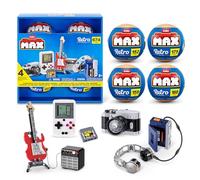 MAX Build More Premium Retro Series 2 Confezione da 4 by ZURU: Giocattolo unboxing con mini mattoncini collezionabili, fino a 188 pezzi, 4 design retro da costruire.