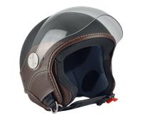 Max casco jet LS Vision V2B - Nero Opaco / Marrone XL