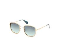 MAX&Co Donna MO0091 30P Occhiali da sole Metallo Oro Verde Rotonda Normale Sfumato