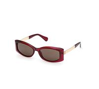 MAX&Co Donna MO0144 69E Occhiali da sole Iniettato Bordeaux Marrone Squadrata Normale