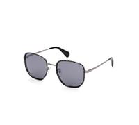 Max&Co. MO0091 Occhiali da Sole Donna, Occhiali da Sole in Metallo Leggeri ed Eleganti, Forma Lente Rotonda, Lenti Verde Sfumato, Oro Carico Lucido