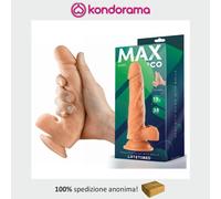 Max & Co Zane fallo realistico dildo morbido color carne con ventosa e testicoli