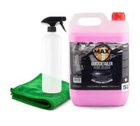 MAX DETAIL-LAB - Quickdetailer - Cera Liquida Auto Quick Detailer Professionale, Lucida Carrozzeria, Super Gloss Shiny, Asciugatura Rapida Effetto Idrorepellente, Kit Pulizia Detailing Car Moto 5L