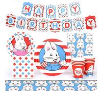 Max E Ruby Forniture Per Compleanno | 66 Pezzi | Serve 8 Ospiti