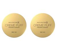 Max Factor Creme Puff Cipria Compatta, Finish Opaco e Texture Leggera, Adatta a Tutti i Tipi di Pelle, 050 Natural, 14 g (Confezione da 2)