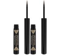 Max Factor Eyeliner Liquido Masterpiece Matte, Formula Vegan, No Transfer e Water Resistant Fino a 12 Ore, Finish Matte, Espresso, 1.7ml (Confezione da 2)