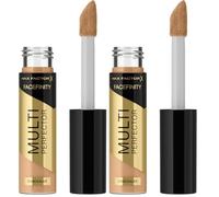 Max Factor Facefinity Multi-Perfector Correttore, correttore all-in-one, nasconde le imperfezioni, vegano, copertura personalizzabile, 6 tonalità, 4N, 11 ml (Confezione da 2)