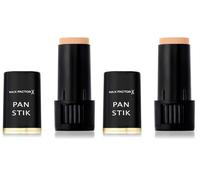 Max Factor - Fondotinta Compatto Pan Stik - Stick Multiuso 3in1: Fondotinta, Correttore e Contouring - 014 Cool Copper - 9 g (Confezione da 2)