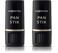 Max Factor - Fondotinta Compatto Pan Stik - Stick Multiuso 3in1: Fondotinta, Correttore e Contouring - 025 Fair - 9 g (Confezione da 2)