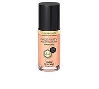 Max Factor Fondotinta Facefinity All Day Flawless - Correttore, Fondotinta liquido e primer viso 3-in-1, Formula vegan, Copertura modulabile, Tenuta fino a 30 ore, SPF20 - N32 Light Beige, 30 ml