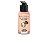 Max Factor Fondotinta Facefinity All Day Flawless - Correttore, Fondotinta liquido e primer viso 3-in-1, Formula vegan, Copertura modulabile, Tenuta fino a 30 ore, SPF20 - C30 Porcelain, 30 ml