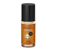 Max Factor Fondotinta Facefinity All Day Flawless - Correttore, Fondotinta liquido e primer viso 3-in-1, Formula vegan, Copertura modulabile, Tenuta fino a 30 ore, SPF20 - W95 Hazelnut, 30 ml