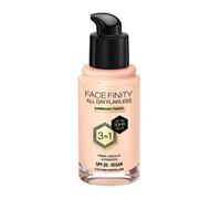Max Factor Fondotinta Facefinity All Day Flawless - Correttore, Fondotinta liquido e primer viso 3-in-1, Formula vegan, Copertura modulabile, Tenuta fino a 30 ore, SPF20 - C10 Fair Porcelain, 30 ml
