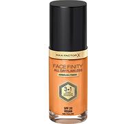 Max Factor Fondotinta Facefinity All Day Flawless - Correttore, Fondotinta liquido e primer viso 3-in-1, Formula vegan, Copertura modulabile, Tenuta fino a 30 ore, SPF20 - N88 Praline, 30 ml