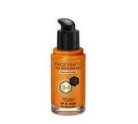 Max Factor Fondotinta Facefinity All Day Flawless - Correttore, Fondotinta liquido e primer viso 3-in-1, Formula vegan, Copertura modulabile, Tenuta fino a 30 ore, SPF20 - W91 Warm Amber, 30 ml