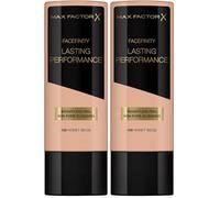 Max Factor - Fondotinta Liquido Lasting Performance - Alta Coprenza, Finish Matte e Lunga Durata - 108 Honey Beige - 35 ml (Confezione da 2)