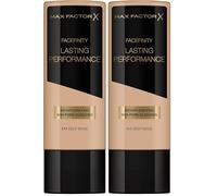 Max Factor - Fondotinta Liquido Lasting Performance - Alta Coprenza, Finish Matte e Lunga Durata - 111 Deep Beige - 35 ml (Confezione da 2)