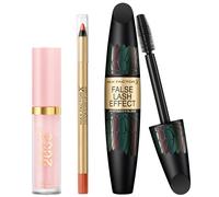 Max Factor Lip Gloss, Lip Liner and Mascara Bundle (Various Shades) - Brown N Nude Brown N Nude