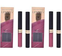 Max Factor Lipfinity Lip Colour Rossetto a Lunga Durata 2 in 1 con Finish Lucido, Rossetto Liquido e Balsamo Idratante per Labbra Morbide e Lucenti - 330 Essential Burgundy, 2,3 ml + 1,9 g