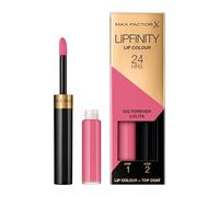 Max Factor Lipfinity Lip Colour Rossetto a Lunga Durata 2 in 1 con Finish Lucido, Rossetto Liquido e Balsamo Idratante per Labbra Morbide e Lucenti - 022 Forever Lolita, 2,3 ml + 1,9 g