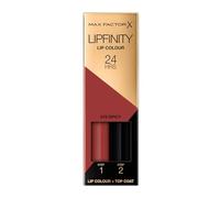Max Factor - Lipfinity Lip Colour - Rossetto Lunga Durata e Gloss Idratante con Applicazione Bifase - Nuance 070 Spicy- 2.3 ml e 1.9 g