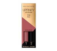 Max Factor - Lipfinity Lip Colour - Rossetto Lunga Durata e Gloss Idratante con Applicazione Bifase - Nuance 016 Glowing - 2.3 ml e 1.9 g