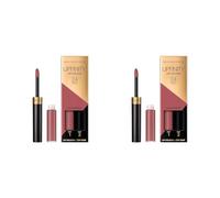 Max Factor - Lipfinity Lip Colour - Rossetto Lunga Durata e Gloss Idratante con Applicazione Bifase - Nuance 016 Glowing - 2.3 ml e 1.9 g (Confezione da 2)