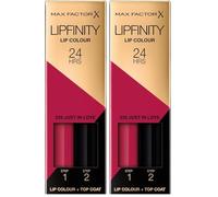 Max Factor, Lipfinity Lip Colour, Rossetto Lunga Durata E Gloss Idratante Con Applicazione Bifase, Nuance 335 Just In Love, 2.3 Ml E 1.9 G (Confezione da 2)