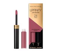 Max Factor Lipfinity Lip Colour Rossetto a Lunga Durata 2 in 1 con Finish Lucido, Rossetto Liquido e Balsamo Idratante per Labbra Morbide e Lucenti - 310 Essential Violet, 2,3 ml + 1,9 g