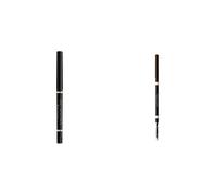 Max Factor Matita Occhi Waterproof Masterpiece Kohl Kajal con Punta Automatica e Texture Ultra Morbida, 001 Black, 0,35 g & Matita Sopracciglia Brow Shaper con Punta automatica e Pettinino