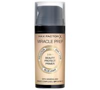 Max Factor Miracle Prep, Primer Viso 3 in 1 con SPF 30, Base Trucco, Protegge la Pelle da Inquinamento, Raggi UVA/UVB e Luce Blu