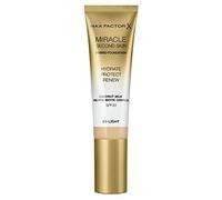 Max Factor Miracle Second Skin Fondotinta dal Finish Naturale, con Latte di Cocco Idratante e SPF 20, 03 Light