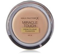 Max Factor Miracle Touch, Fondotinta Coprente con Acido Ialuronico, 047 Vanilla, 12 ml