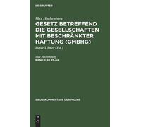 Max Hachenburg (§§ 35-84) (Copertina rigida) Großkommentare Der Praxis