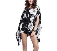 Max Hsuan Womens Ladies Baggy Oversize Plus Size Batwing Tunic Top Blouse Floral Chiffon Kaftan