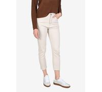 Max & Liu Pantaloni capri donna in cotone con piccolo spacco e strass sul finale