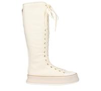 Max Mara Beige Fabric Lace-Up Boots - EU40/US10