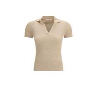 Max Mara Beige Fleece Wool Polo Shirt - S