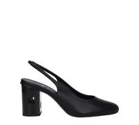 Max Mara Black Leather High Heel Pumps - EU39/US9