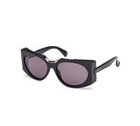 Max Mara Donna Max Mara MM0123 SPARK5 01A Occhiali da sole Acetato Nero Fumo Rotonda Normale