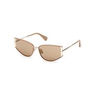 Max Mara Donna Max Mara MM0141 MENTON-3 45E Occhiali da sole Metallo Oro Marrone Cat Eye Normale