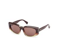 Max Mara Donna Max Mara MM0144 SPARK-8 50E Occhiali da sole Acetato Marrone Marrone Squadrata Normale