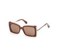 Max Mara Donna Max Mara MM0166 ROQUEBRUNE 56E Occhiali da sole Acetato Marrone Marrone Farfalla Normale