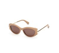 Max Mara Donna Max Mara MM0167 ROQUEBRUNE 1 46E Occhiali da sole Acetato Marrone Marrone Rotonda Normale