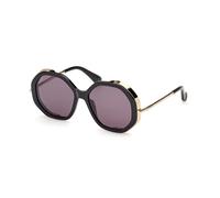 Max Mara Donna MM0094 LIZ 01A Occhiali da sole Acetato Nero Fumo Geometrica Normale